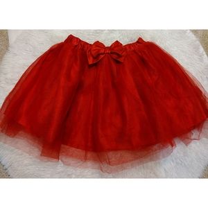 ❤️🤍Olivia for Gymboree Red Tulle Satin Trim Skirt Girl Size 8❤️🤍